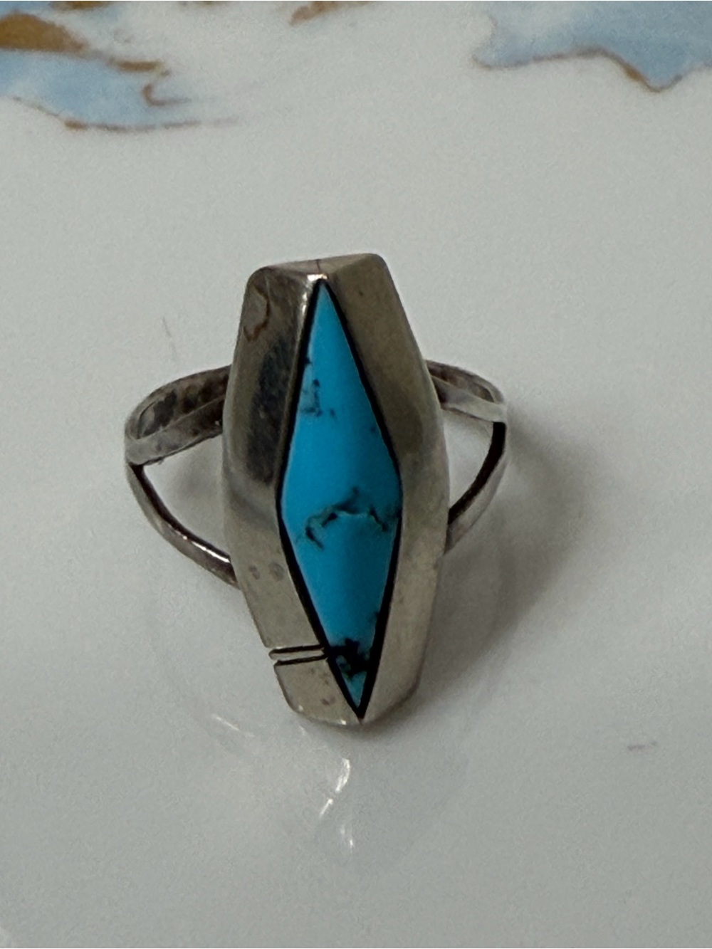Sterling Silver Turquoise Marquise Ring